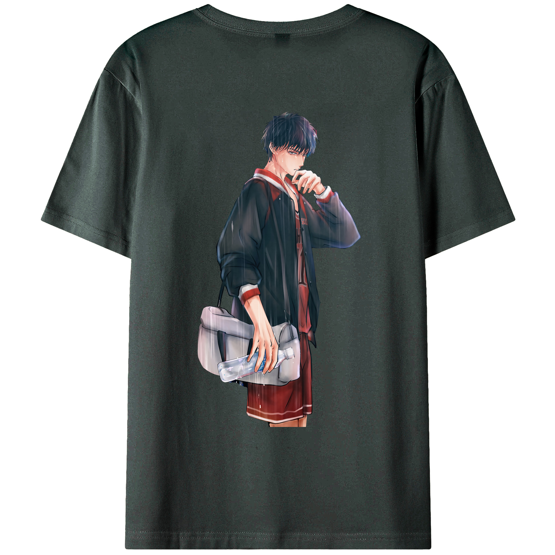 （画像用） SLAM DUNK／スラムダンク 綿100％ メンズ半袖Tシャツ（バックプリント） 通気性